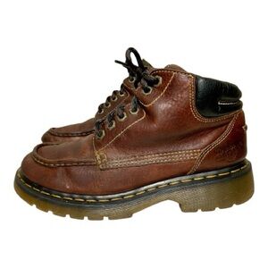 EVC Men’s Vintage Dr Marten Bark Grizzly 6 Hole Moc Toe Y2K Lace Ups Size 9